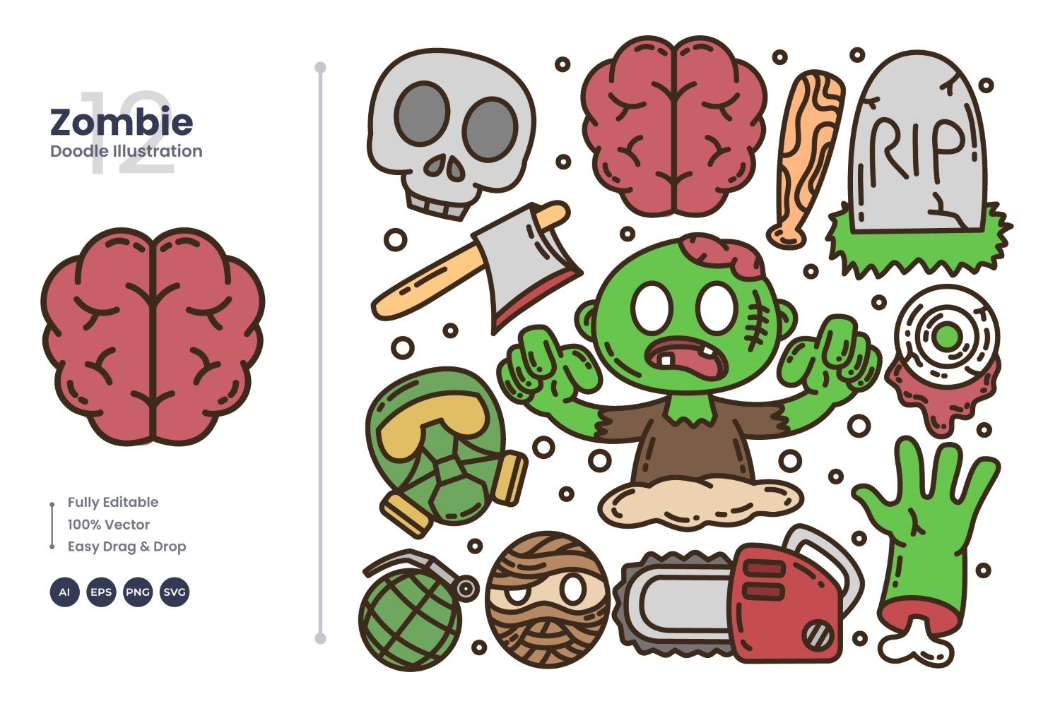 Kit Graphique #377901 Cute Doodle Divers Modles Web - Logo template Preview