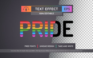 Pride - Editable Text Effect, Font Style