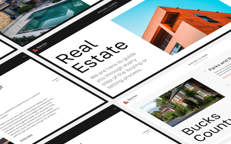 Real Estate Presentation Template — Silver Key PowerPoint Template