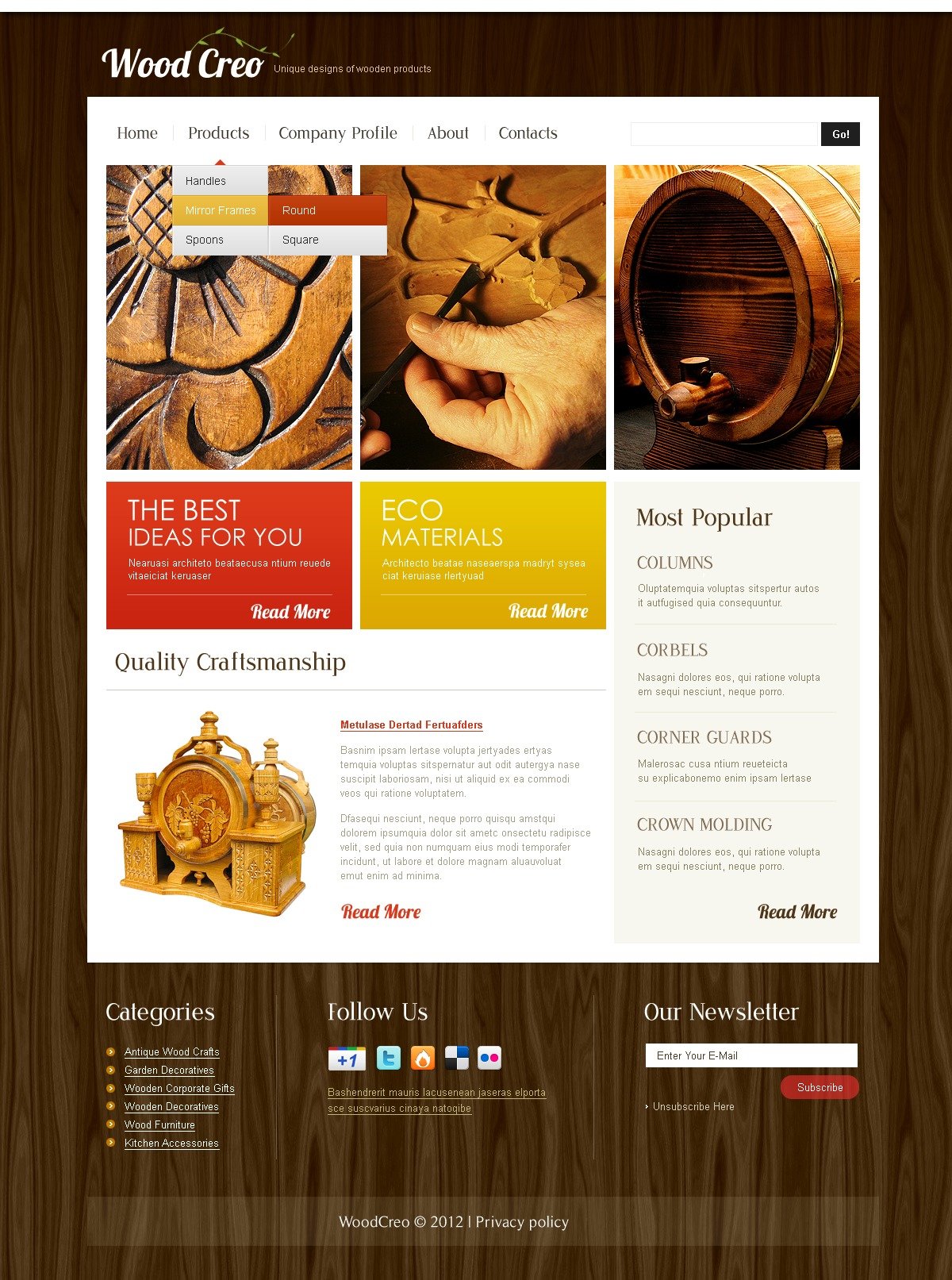 Crafts Website Template 37831