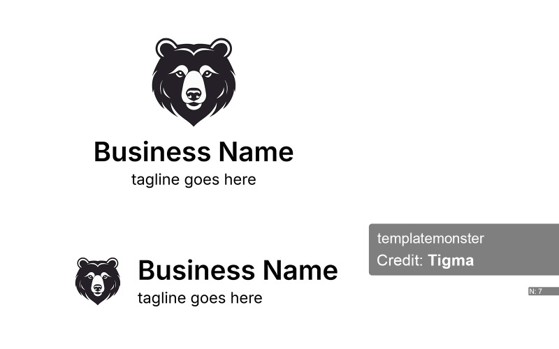 Bold Bear Brand Logo: Modern & Striking Logo Template