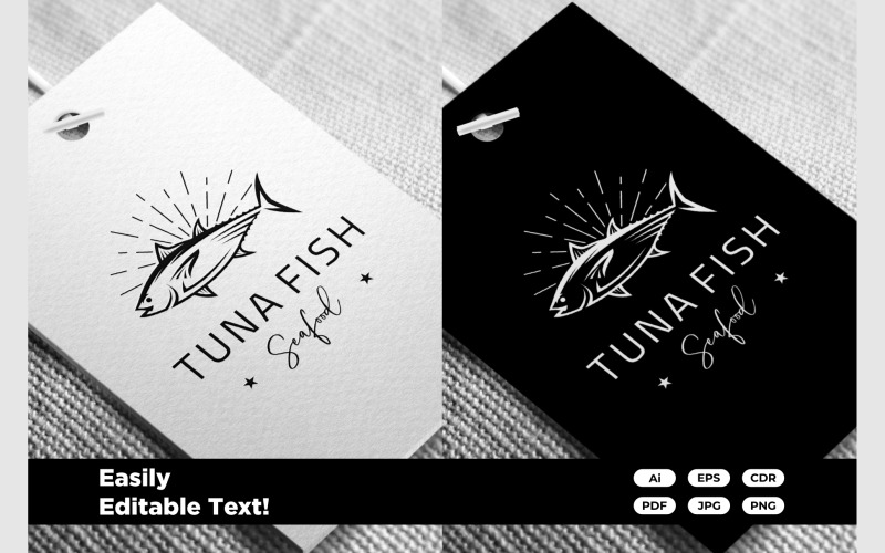 Seafood Tuna Salmon Fish Food Logo Logo Template