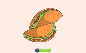 Delicious Taco Vector Illustration