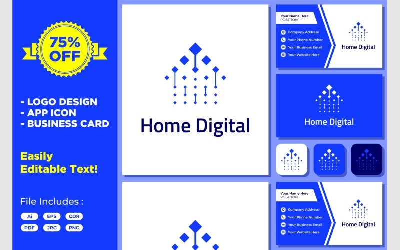 Home Digital House Technology Logo Logo Template