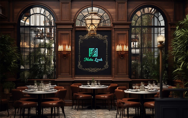 Luxury Restaurant Logo Mockup Product Mockup