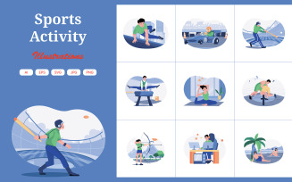 M634_Sports Activity Illustration Pack