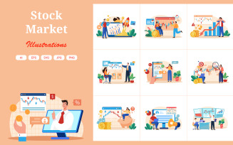 M642_Stock Market Illustration Pack
