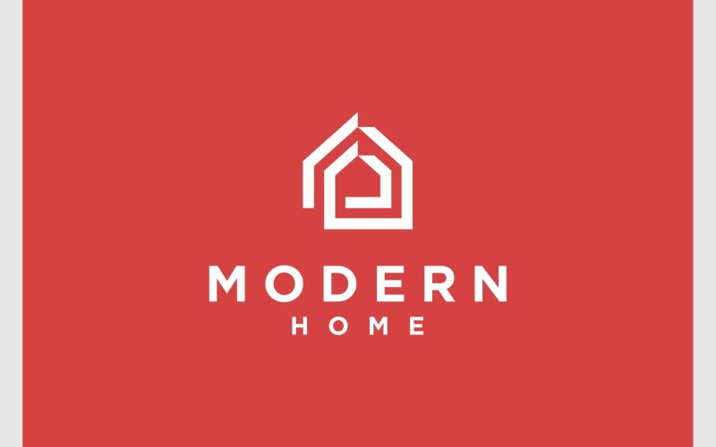 Abstract Simple Home Logo Logo Template