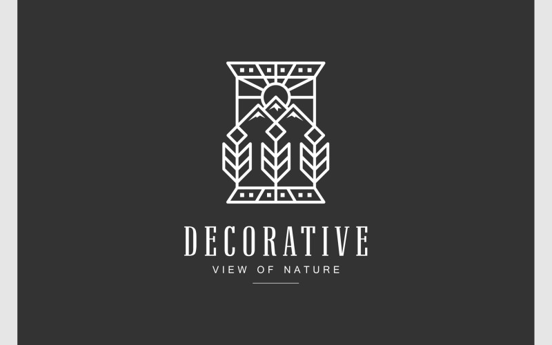 Landscape Mountain Nature Decorative Logo Logo Template