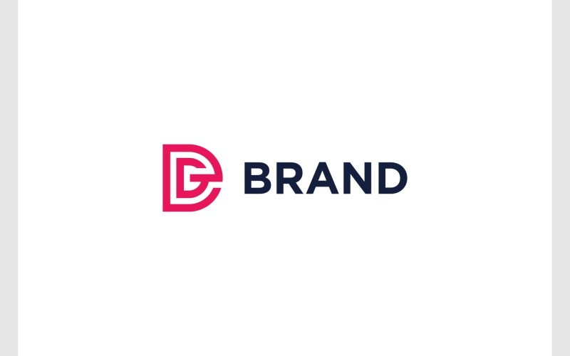 Letter DG GD Initials Simple Logo Logo Template