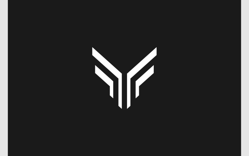 Letter F Initial Mirror Luxury Logo Logo Template