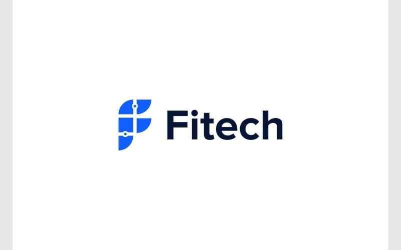 Letter F Technology Digital Modern Logo Logo Template