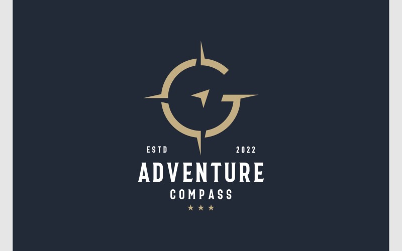 Letter G Compass Navigation Adventure Logo Logo Template