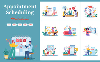 M605_Appointment Scheduling Illustration Pack 1