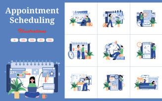M616_Appointment Scheduling Illustration Pack