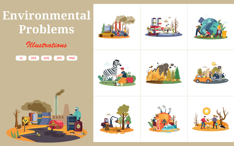 M622_Environmental Problems Illustration Pack 1