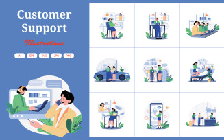 M632_Customer Support Illustration Pack