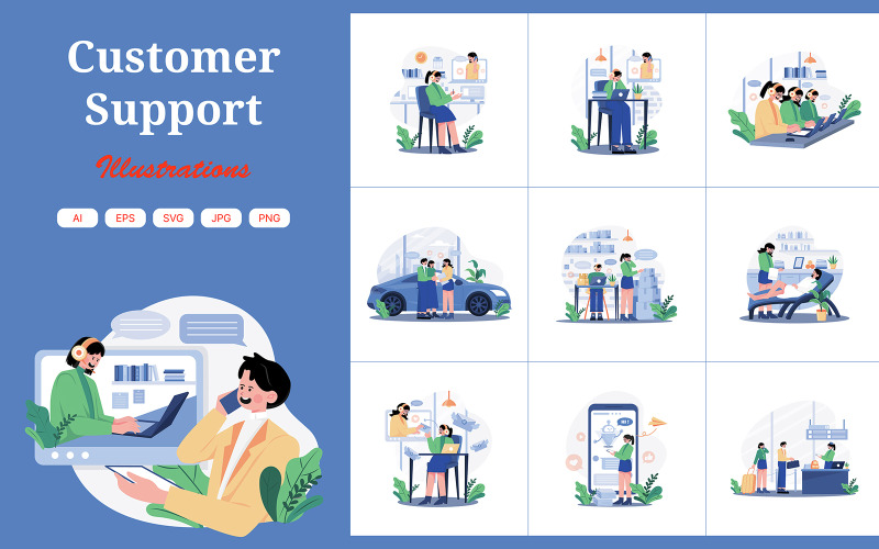 M632_Customer Support Illustration Pack