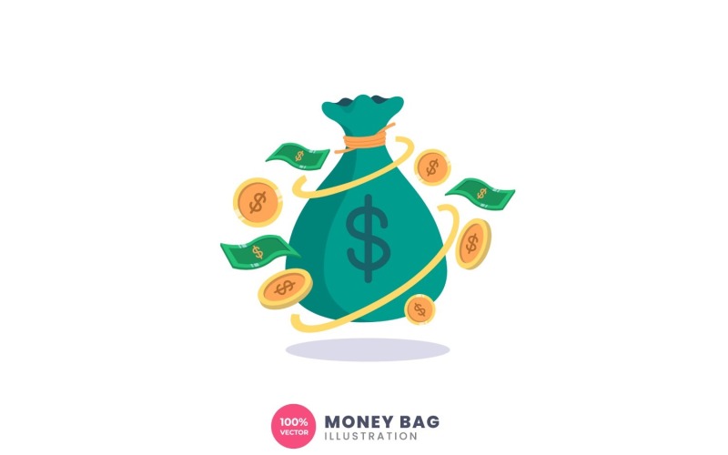 Money Bag Vector Illustration