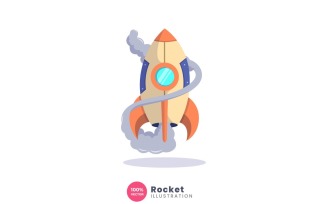 Rocket Launch Illustration