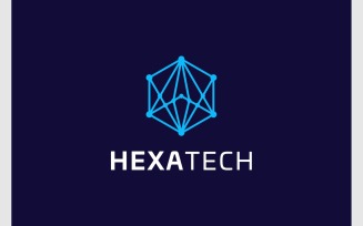 Hexagon Connection Digital Technology Logo
