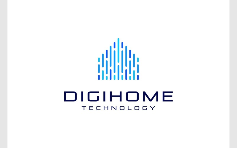Home House Data Digital Technology Logo Logo Template