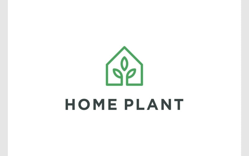 Home House Plant Leaf Logo Logo Template