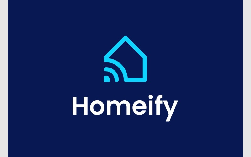 Home House Signal Internet Logo Logo Template