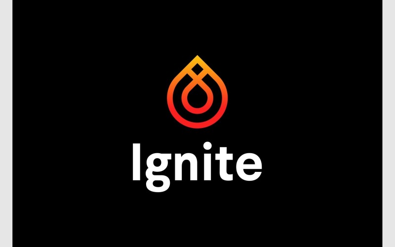 Ignite Fire Hot Simple Logo Logo Template