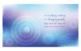 Inspirational Background 14400x8100px In Purple Color Scheme With Message About Self-mastery
