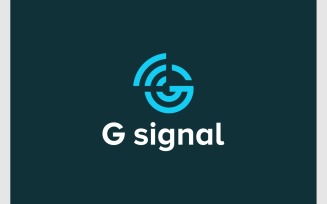 Letter G Signal Wireless Internet Logo