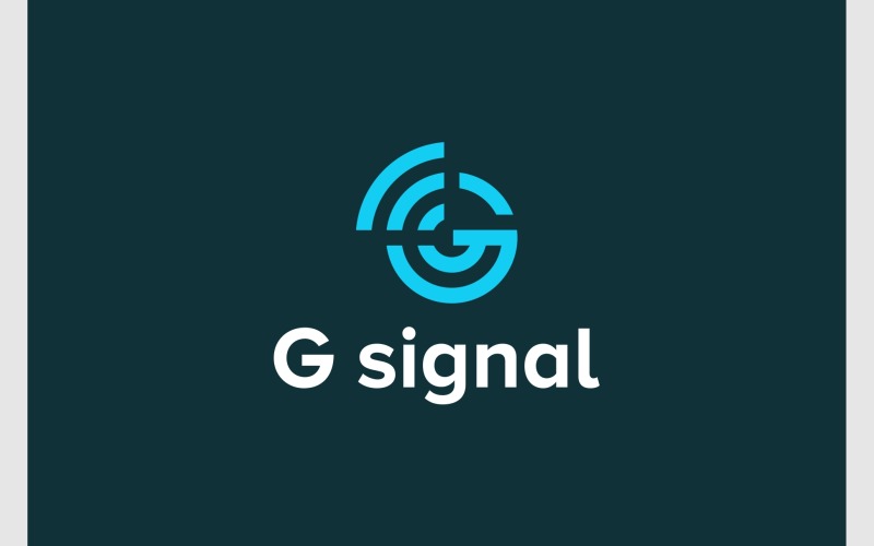 Letter G Signal Wireless Internet Logo Logo Template