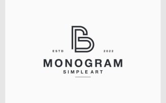Letter GB BG Simple Monogram Logo