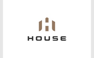 Letter H Home House Simple Logo
