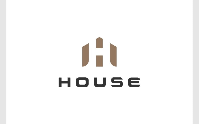 Letter H Home House Simple Logo Logo Template