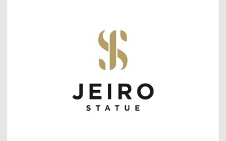 Letter JS Initials Gold Luxury Logo
