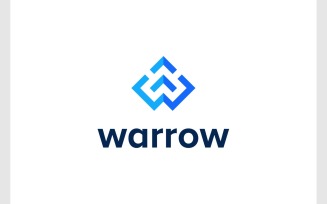 Letter W Arrow Up Modern Logo
