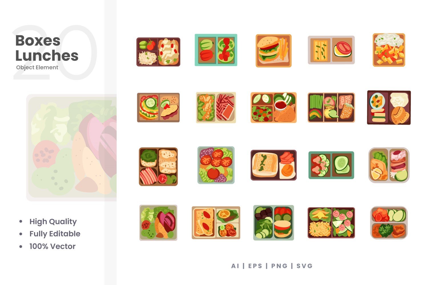 Kit Graphique #378461 Lunches Collection Web Design - Logo template Preview