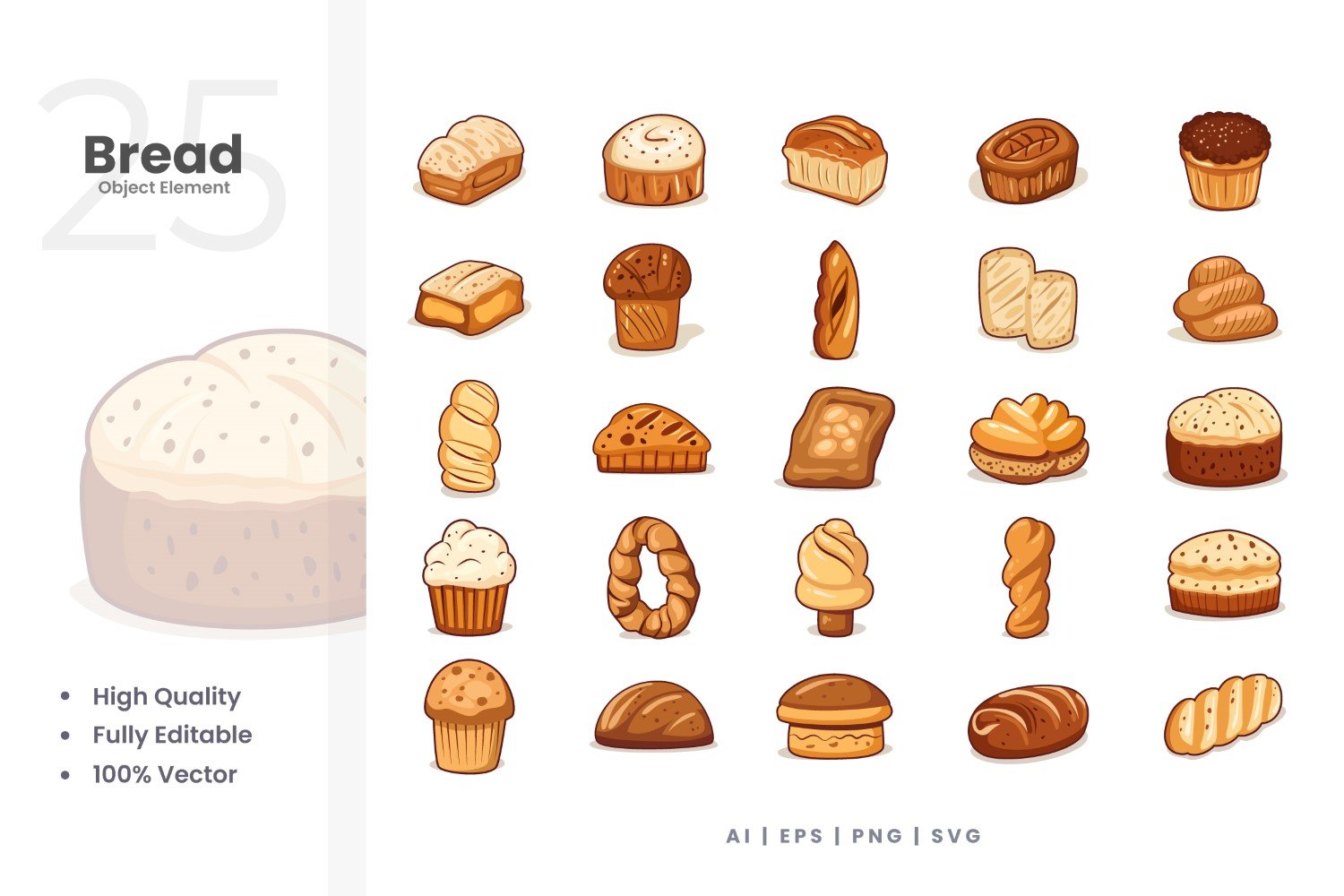 Template #378462 Bread Flat Webdesign Template - Logo template Preview
