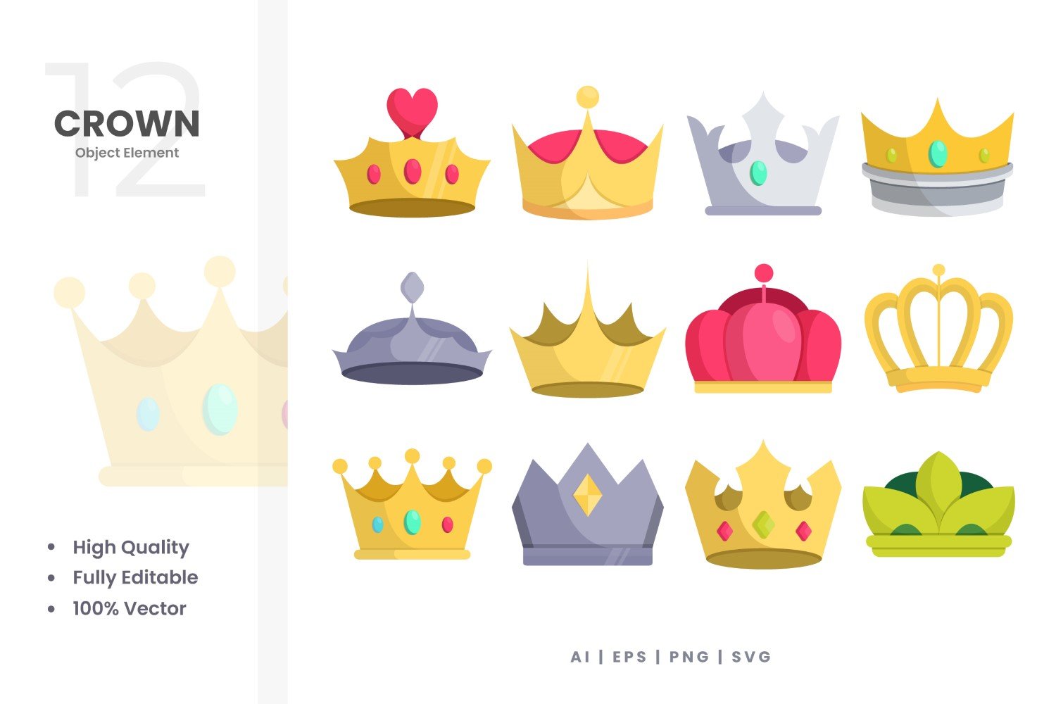 Template #378466 Collection Crown Webdesign Template - Logo template Preview