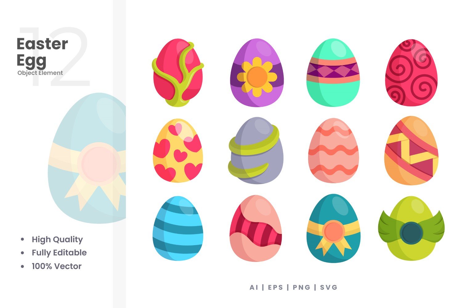 Kit Graphique #378468 Easter Oeuf Web Design - Logo template Preview