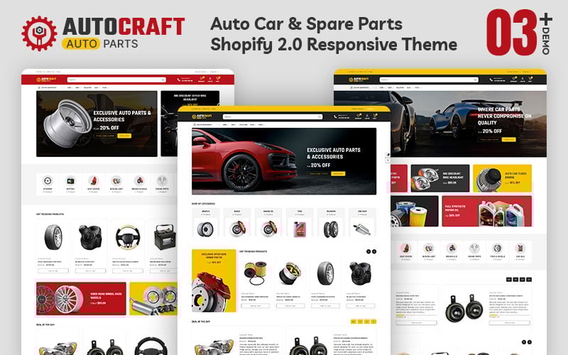 Autocraft - Auto Car & Spare Parts Mega Store Multipurpose Shopify 2.0 Responsive Theme Shopify Theme
