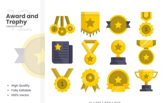 Award and Trophy Vector Element Set
