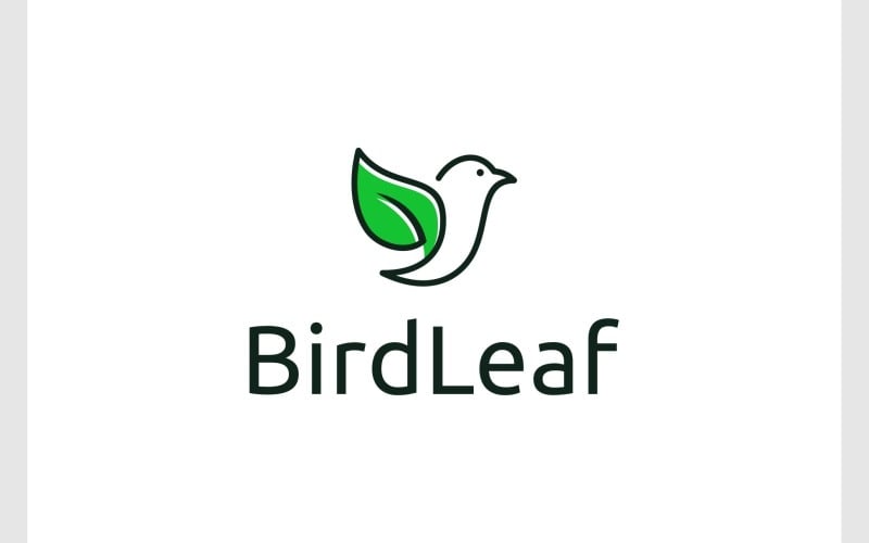 Bird Leaf Wing Fly Nature Logo Logo Template