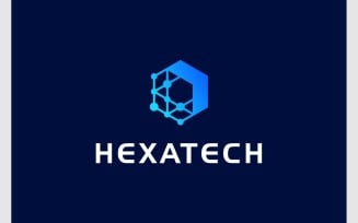 Hexagon Startup Technology Digital Logo