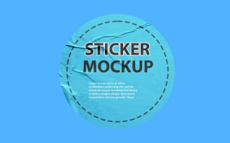 Round Sticker Mockup PSD Template Vol 1