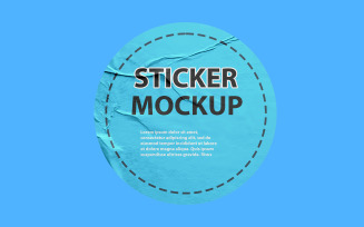 Round Sticker Mockup PSD Template Vol 1