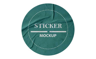 Round Sticker Mockup PSD Template