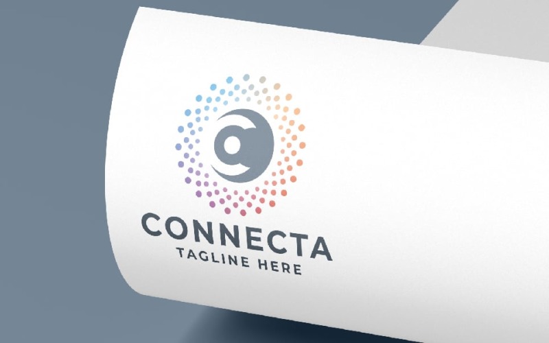 Connect Tech Letter C Logo Temp Logo Template