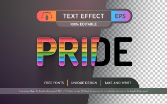 Pride 3D - Editable Text Effect, Font Style